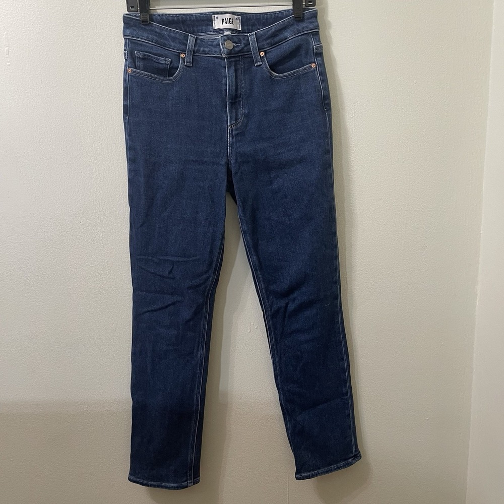 PAIGE Cindy Bootcut Jeans Womens 28 Dark Wash Stretch Mid Rise Cotton Denim